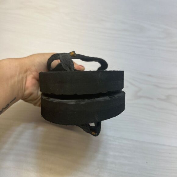 WOMENS SIZE 6 BLACK TEVA MUSH II FLIP FLOPS SANDALS 4198 - Picture 5 of 10